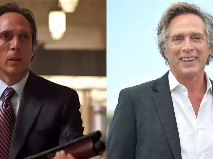 William Fichtner played the bank manager who bravely went up against the Joker at the film