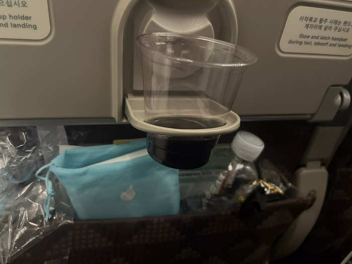 Probably the best perks though were the cup holder and the handheld remote — both typically absent from US carriers.