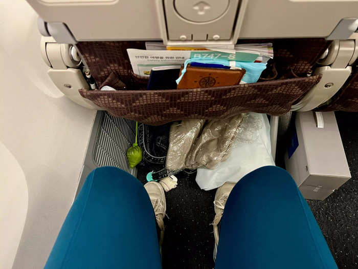 The generous legroom is on par with the 34 inches of pitch offered on ANA, and above Singapore