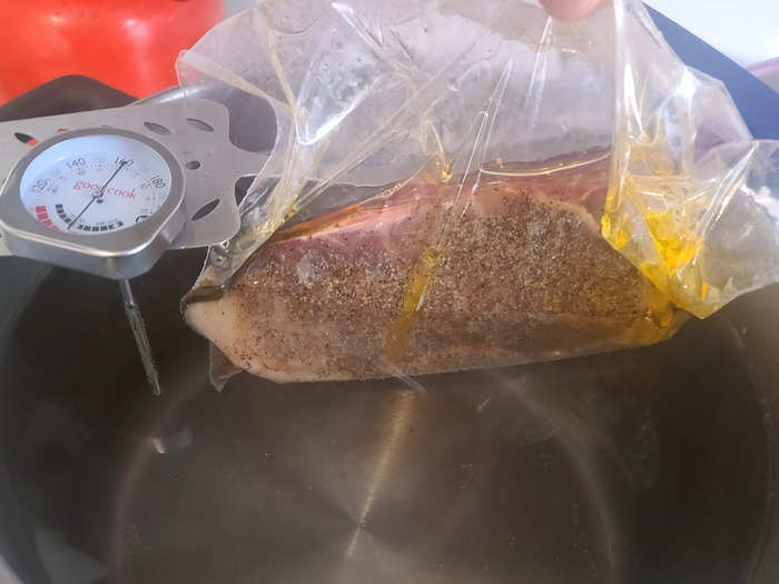 I tried to let the steak do its thing but controlling the temperature was hard.