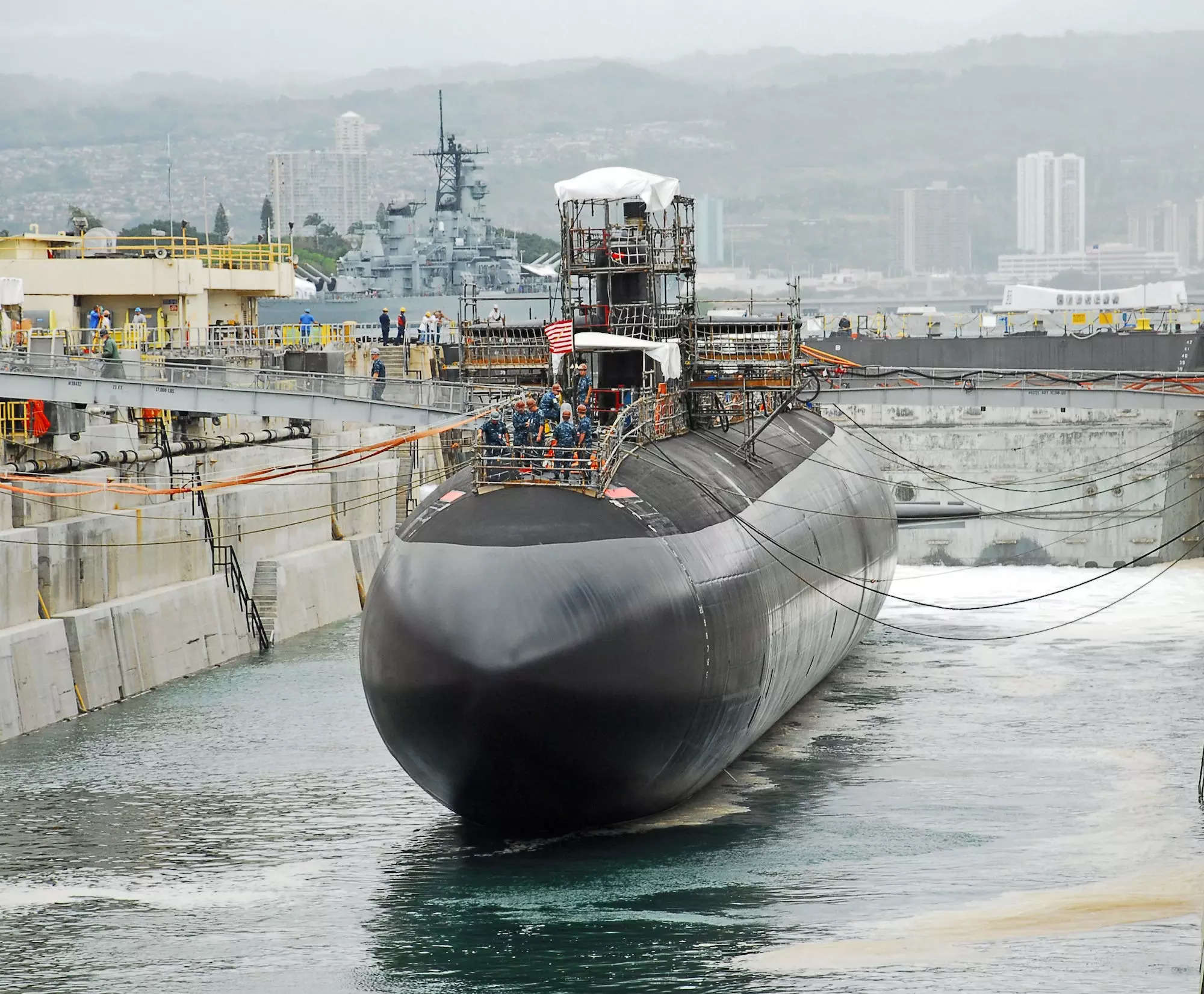 Navy submarine dry dock