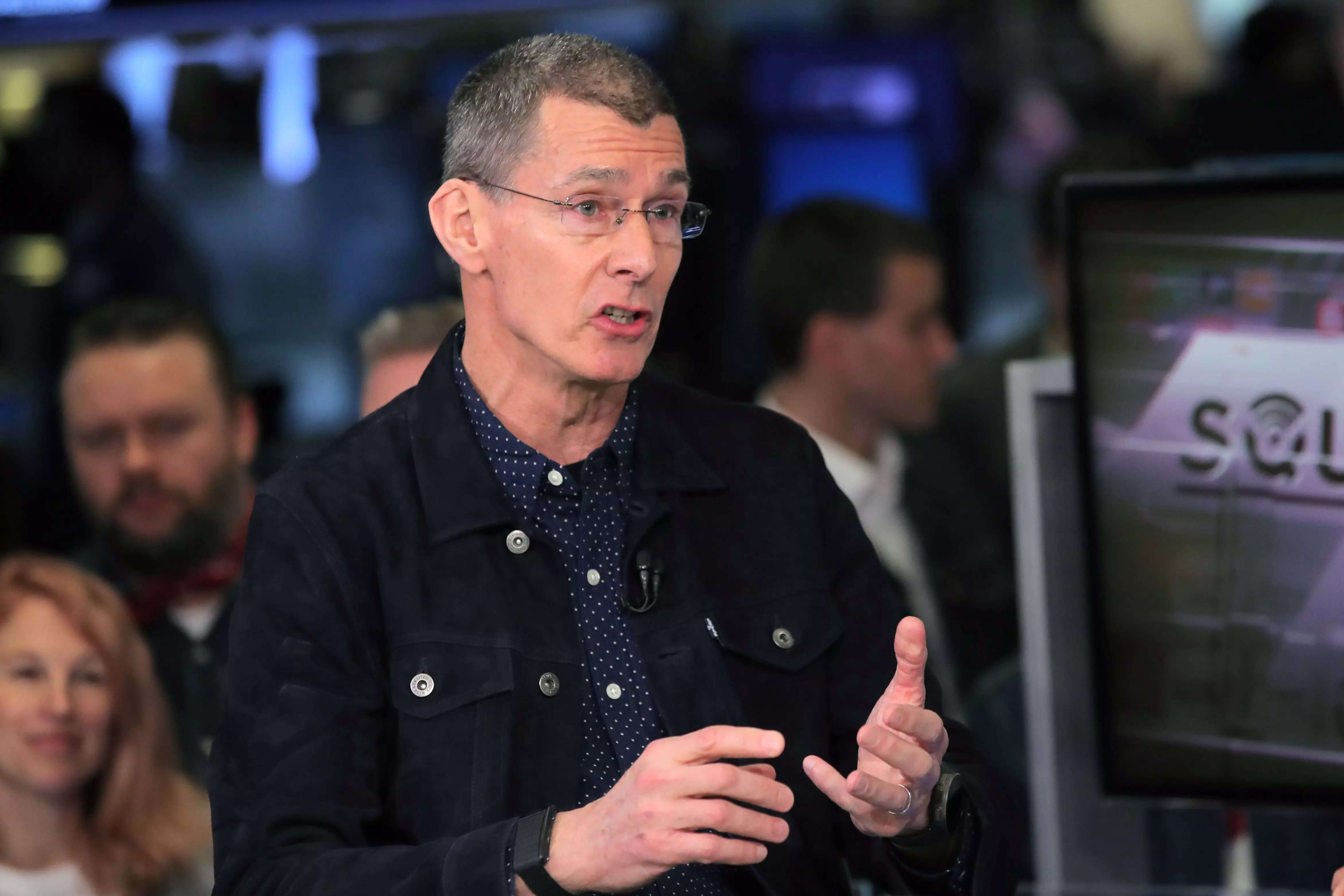 Levi Strauss & Co. CEO Chip Bergh IPO speaks during a television interview after the company
