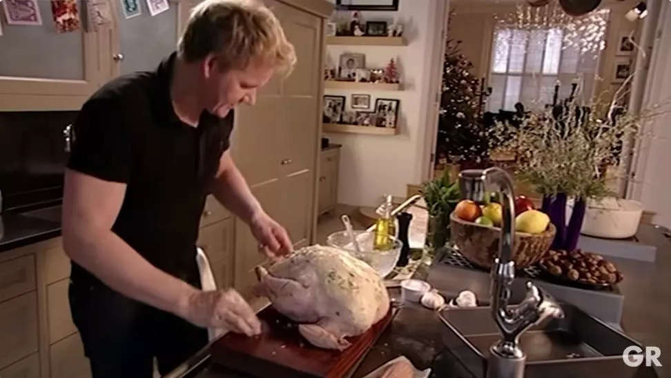 Screenshot of Gordon Ramsay from YouTube Thanksgiving special