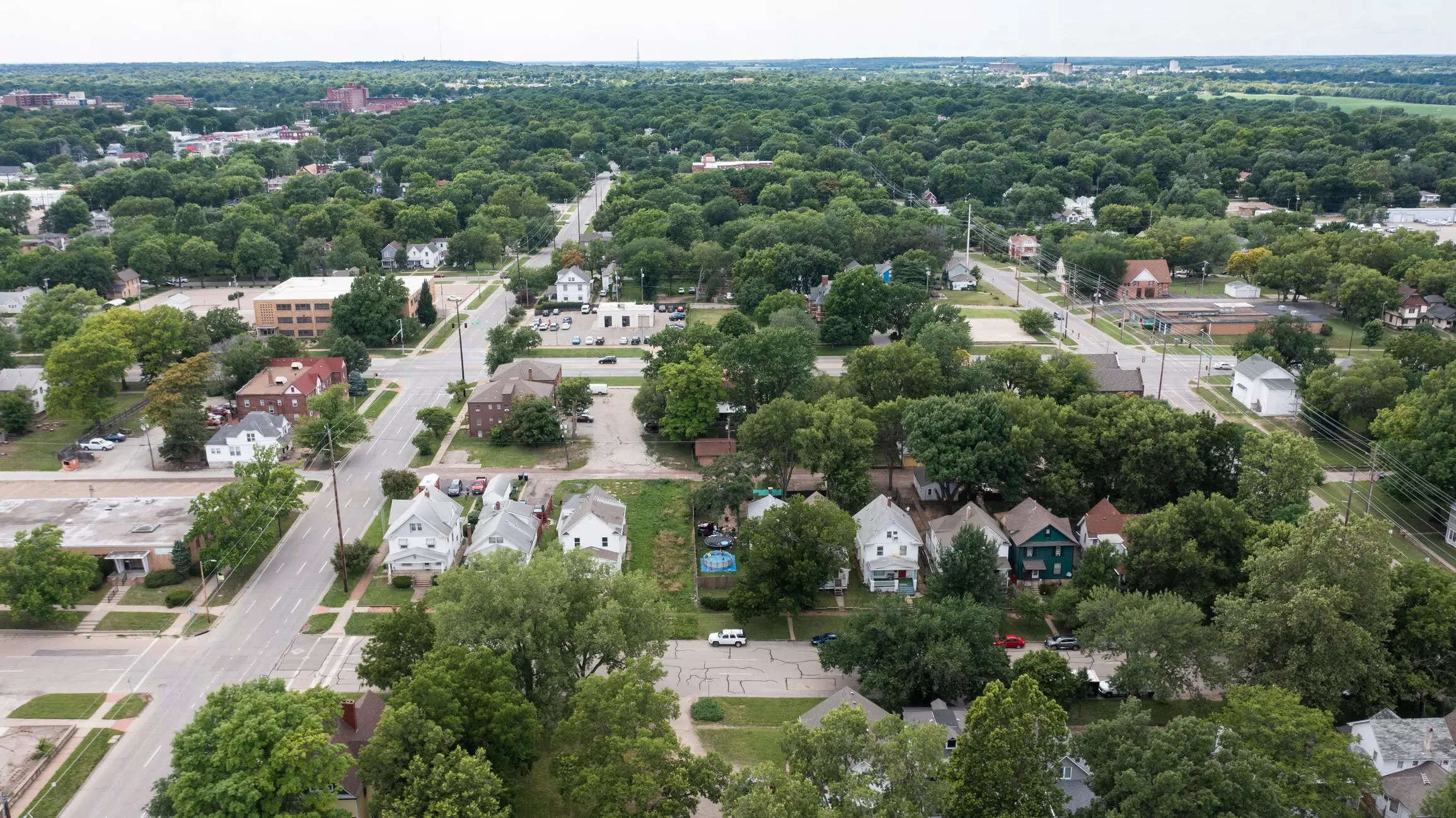 A residential neighborhood near Topeka, Kansas
