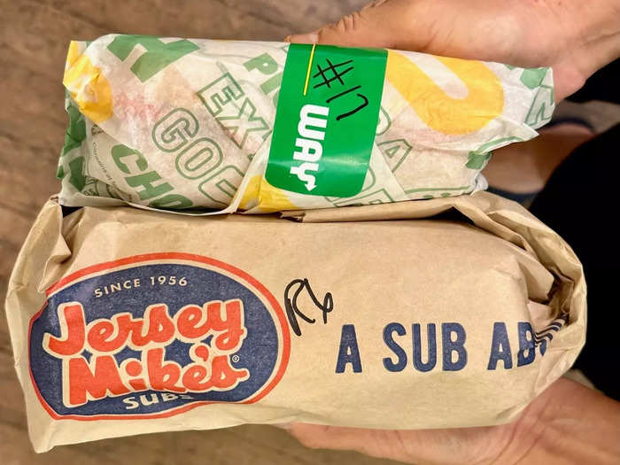 Subway says the Deli Heroes are meat-heavy. But pound-for-pound, Jersey Mike