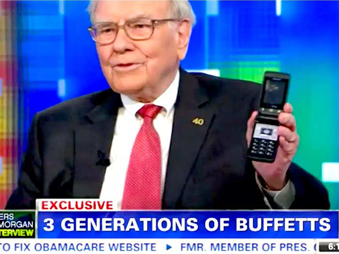 Buffett used a flip phone for years.