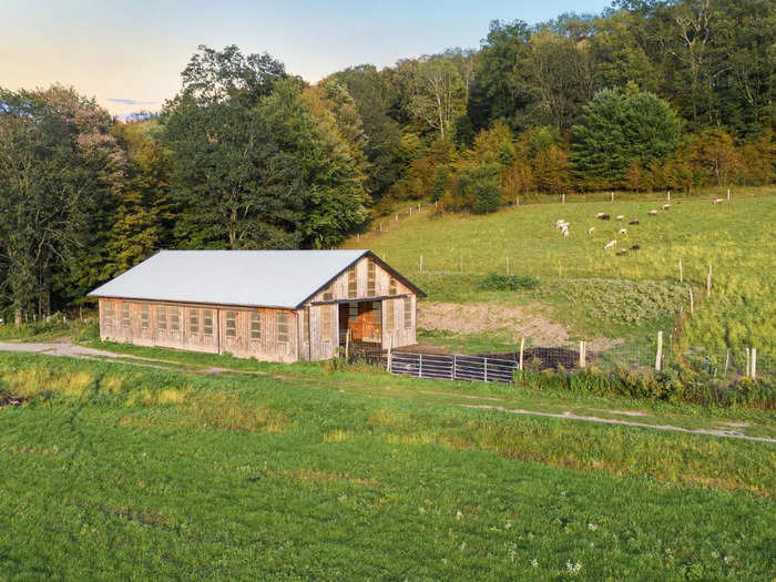 Besides the yurt, the land also comes with a bee apiary and a pole barn built by a crew of Amish men.