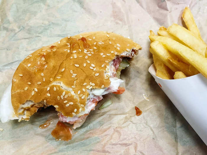 The Whopper was packed with flavor and had a delicious chargrilled texture that tasted fresh off the grill. The fries were also well-salted and paired well with the chain