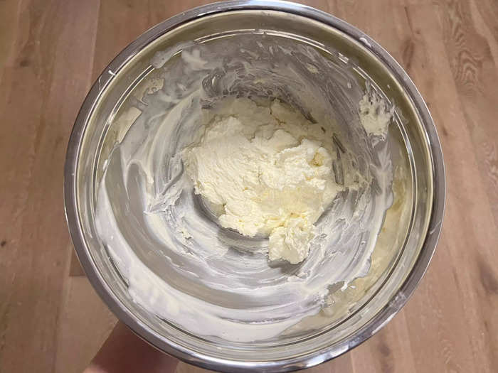 As the scones rested, I whipped up the mock clotted cream, which only calls for three ingredients. 