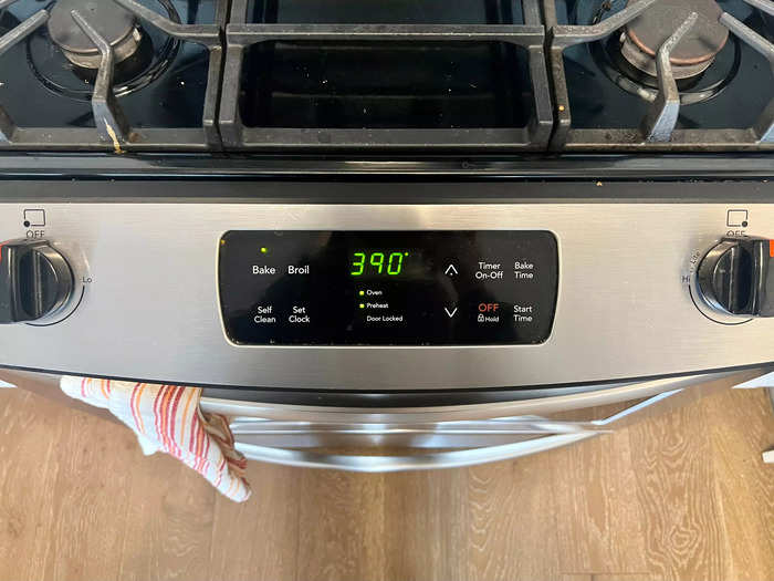 Before the baking could begin, I preheated my oven and lined two trays with baking paper. 