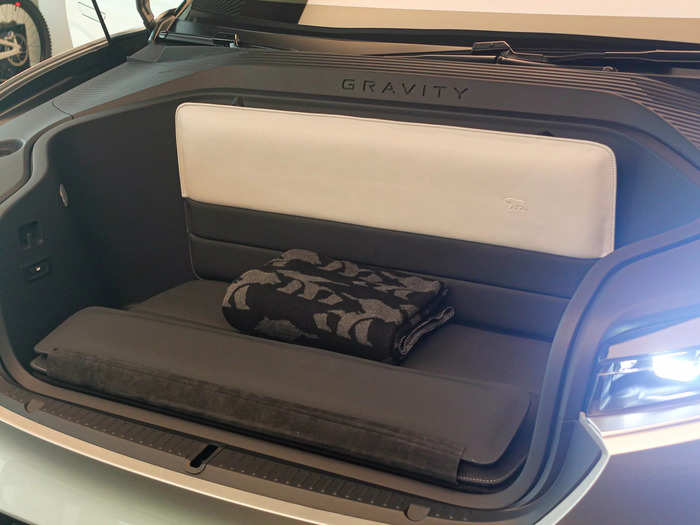 With 112 cubic feet of cargo space, the Gravity edges out the Rivian R1S on storage.