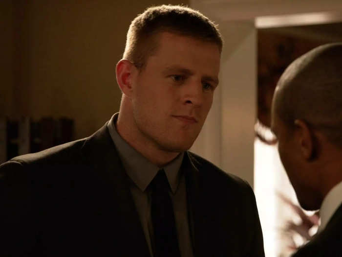 NFL star JJ Watt guest-starred as himself on season four, episode nine.