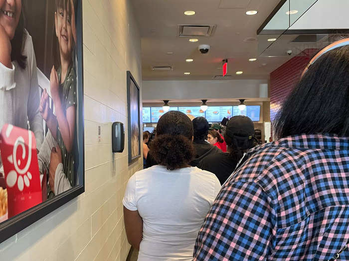 The line was almost out the door