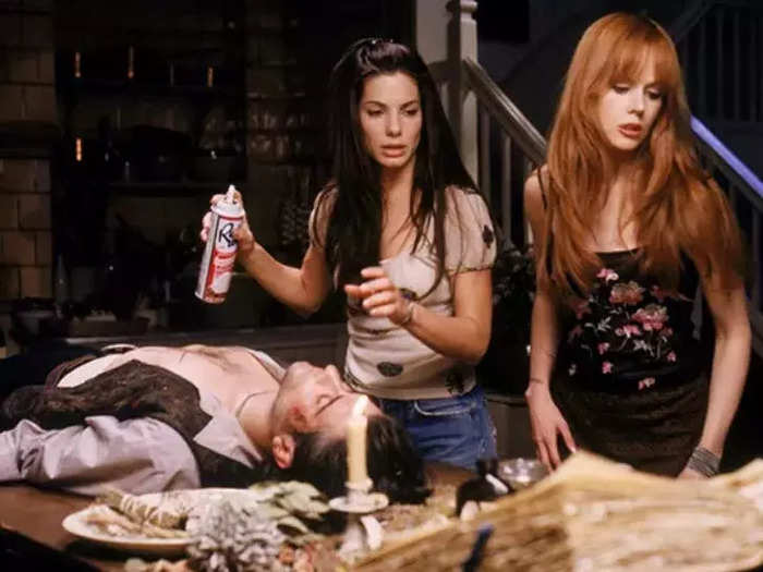 The 1998 fantasy film "Practical Magic" stars Sandra Bullock and Nicole Kidman as a pair of witchy sisters.