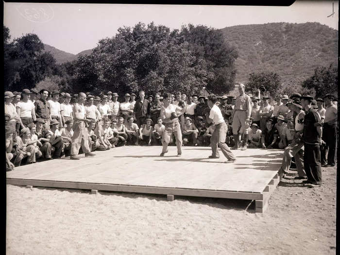 The camps also held recreational activities for the men.