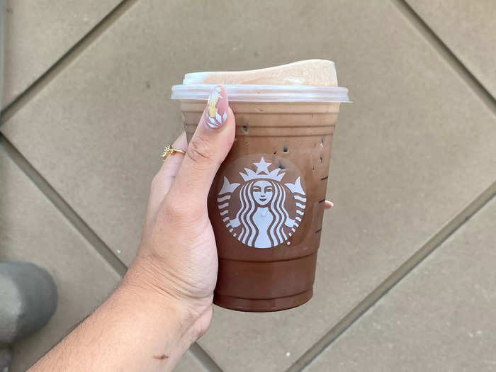 The Wednesday Addams drink was a spookily dark ombre, but I found the heavy-handed mocha flavor a little overpowering. For those with a sweet tooth, this is chocolate heaven.