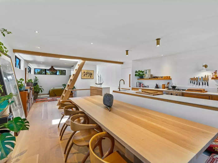 The home dining space is large enough to host gatherings.