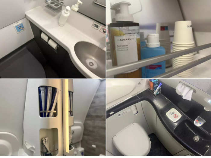 One of the grosser parts of flying is the lavatory, but I was happy to see all six airlines made a point to keep the bathrooms fresh and clean throughout the long flights.