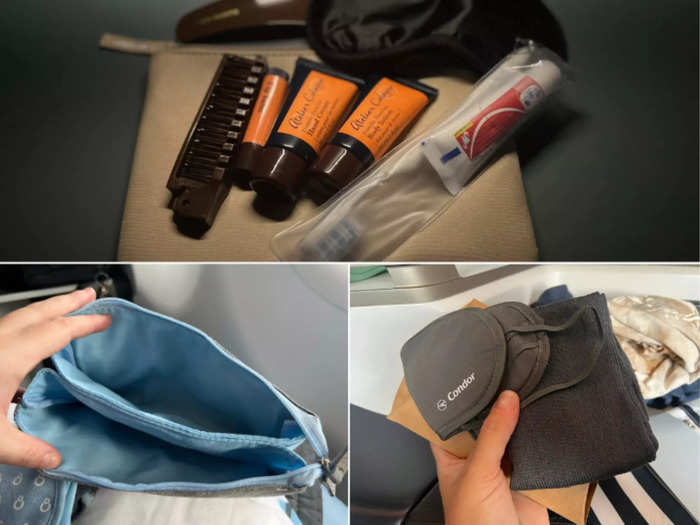 As far as the other common perks of business class, all six airlines offered some sort of amenity kit, with most also providing slippers and an eye mask.