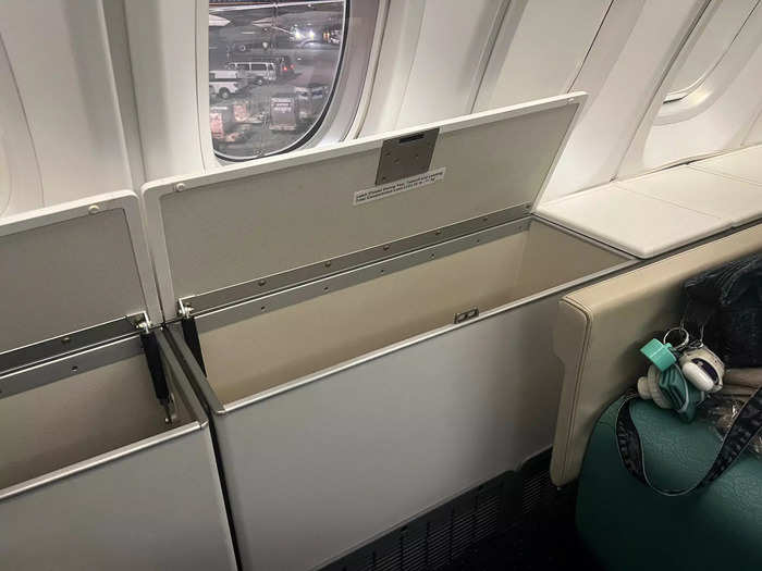 Although not as big of a deal to me compared to other design features, adequate and effective storage space can definitely make a business class seat feel bigger — which proved especially true on Korean.