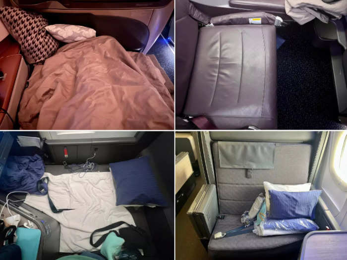 While privacy is a major selling point for business class customers, the actual bed itself can be a game changer too. Out of the six, ANA and Singapore easily offered the best lie-flat experience.