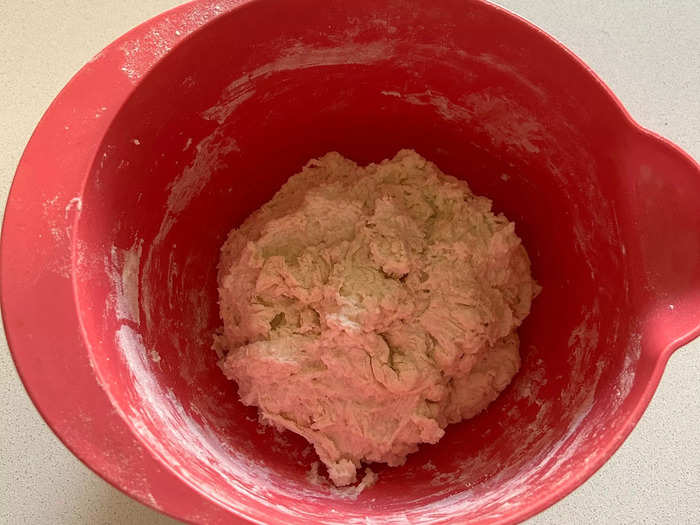 In a large bowl, mix together the flour, salt, and yeast.