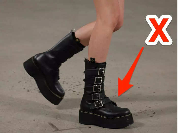 Platform boots are a fashion no-no this fall.