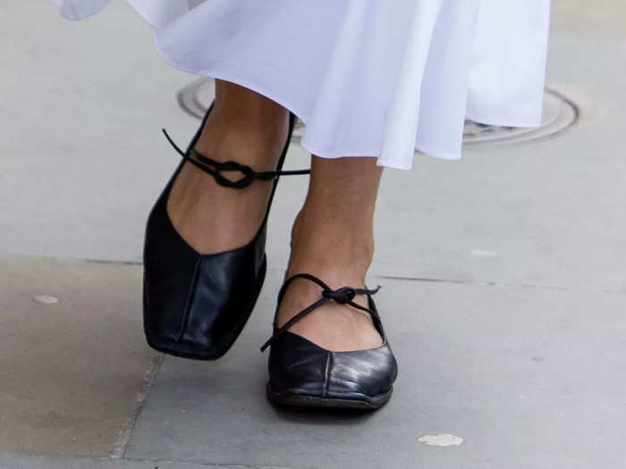 Edgy ballet flats are one of the hottest trends right now.