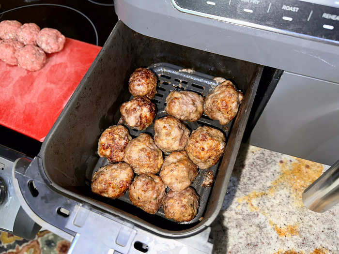 Cooking the meatballs required little effort.