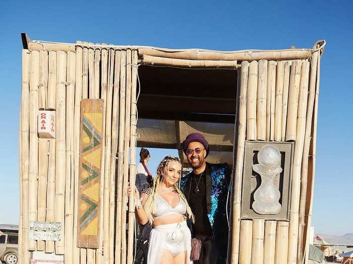 Before the wedding, the couple decided what they wanted to include from a traditional ceremony — and how they wanted to make theirs fit the unique Burning Man spirit.