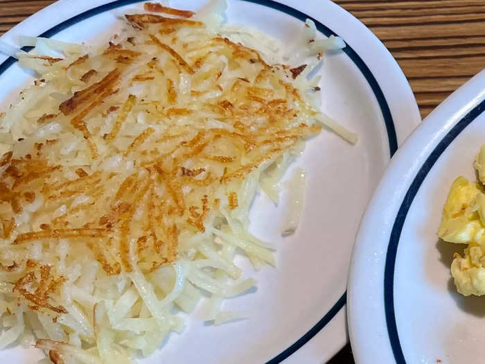 The side of hash browns I ordered was just OK.