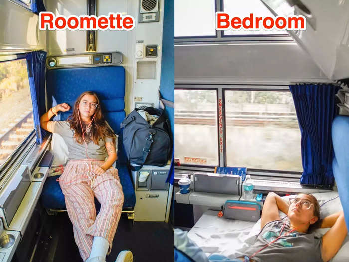 Although the roomette sleeps two, I think it can feel cramped even for one person.