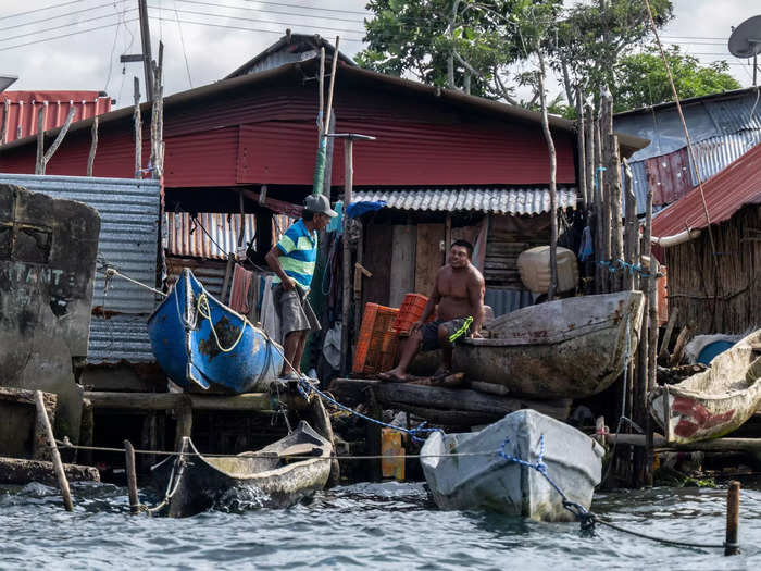 The locals rely on fishing and harvesting crops on the mainland, as well as a little tourism.