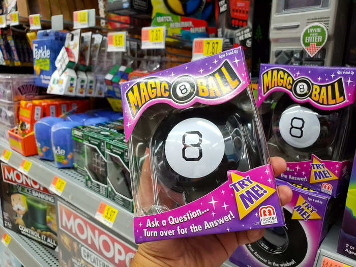 Toys like the Magic 8 Ball that contain liquid are also not allowed in carry-on bags.