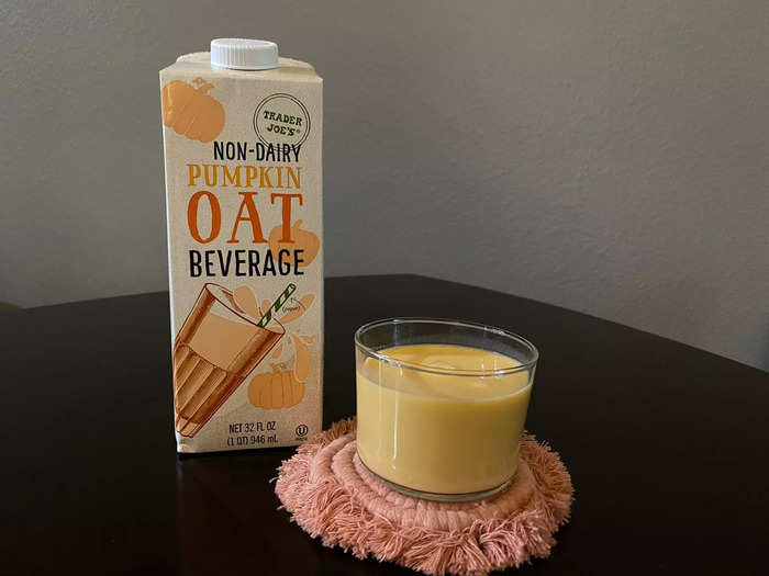 I much preferred the maple-oat beverage to the pumpkin-oat one.