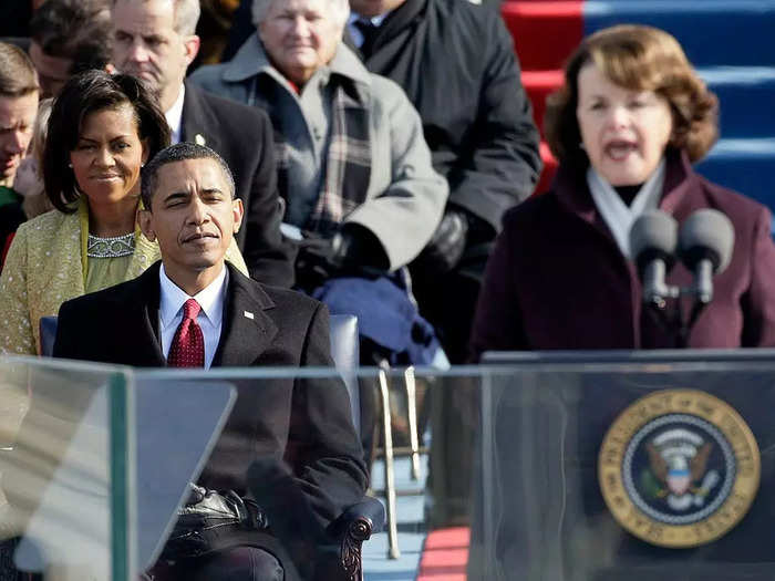 As the first woman to preside over a presidential inauguration, she spoke at President Barack Obama