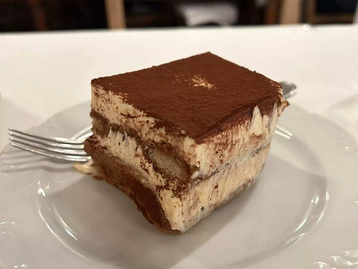 For dessert, I treated myself to a slice of tiramisu.