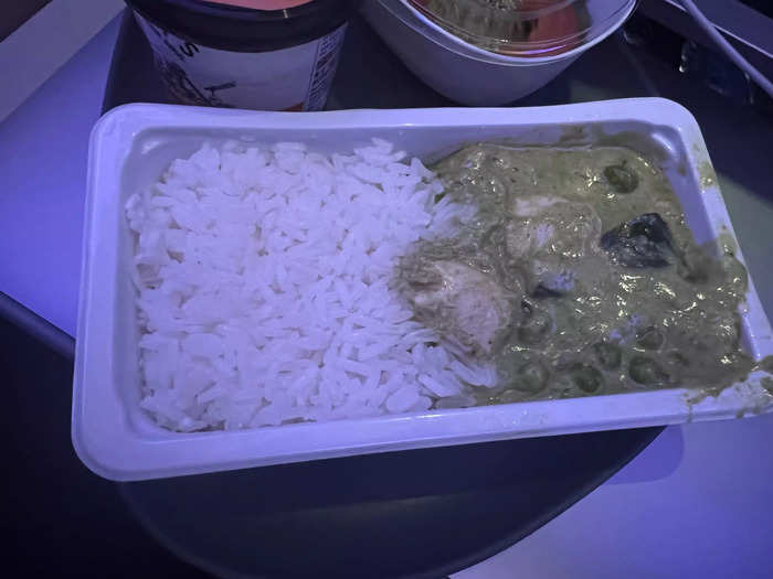 While not the most visually appealing food, the meals on Delta were the best among the North American airlines.