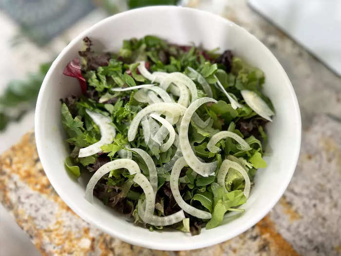 The recipe said to add fennel and parsley, which gave the salad a unique flavor.