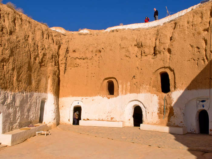 In Matmata, Tunisia, a traditional Berber village is open to tourists to promote local culture.