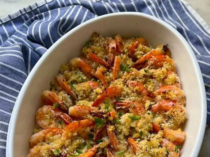 Baked shrimp scampi can be on the table in less than 30 minutes.