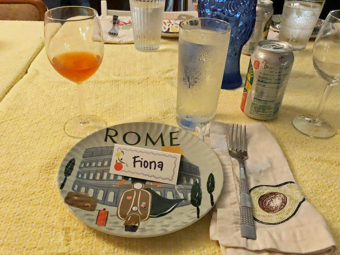 The place settings served as the initial icebreaker.