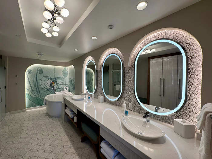 The "Bambi"-themed main suite has a massive bathroom attached to it.