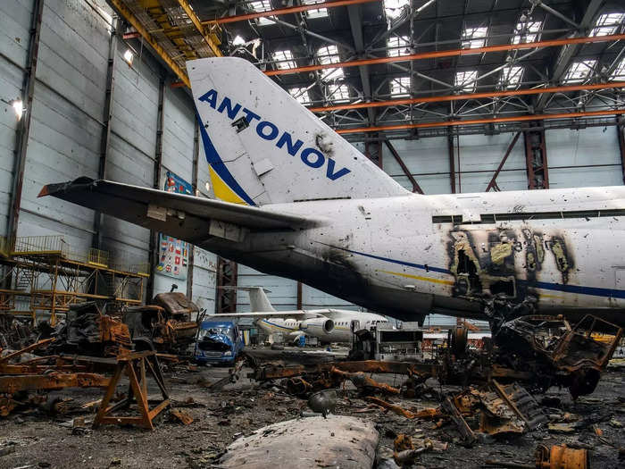 According to Antonov, one of its An-124-100s was destroyed at Hostomel, while another was damaged and taken out of service for further evaluation.