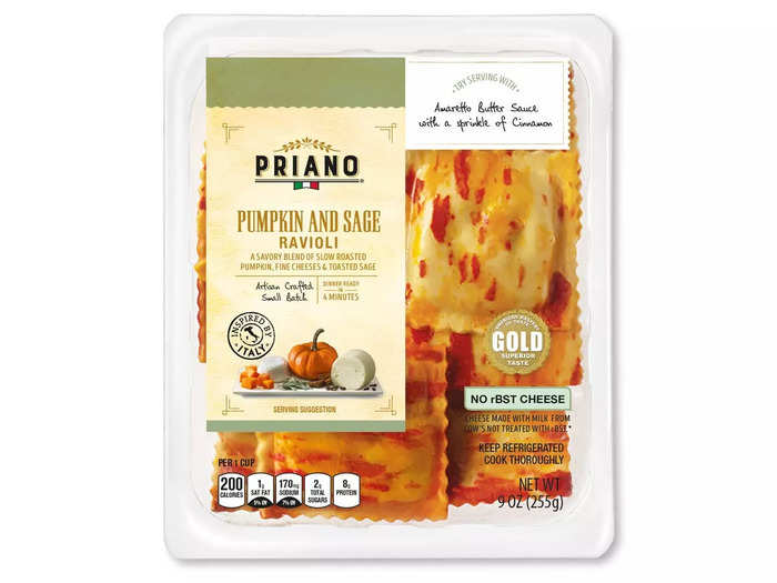 The Priano ravioli comes in two delicious-sounding fall flavors.