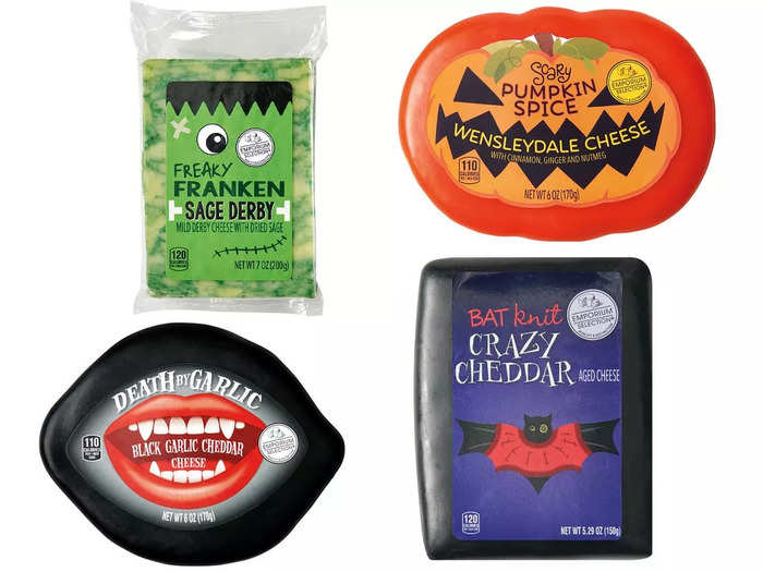 Make a frightful cheese board with the Emporium Selection Halloween cheeses.