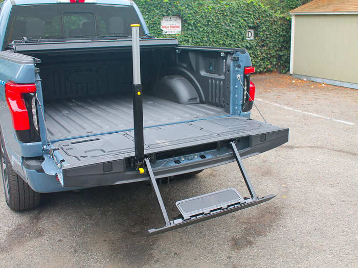 In back, the Platinum provides a powered tailgate with a built-in step that makes hopping in the bed easier.
