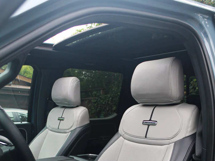 Its huge leather seats offer La-Z-Boy comfort and are both heated and cooled.