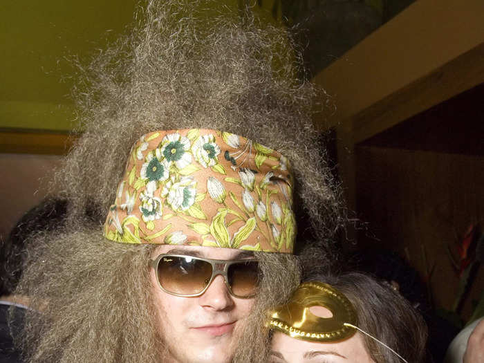 Barbara Bush and her cousin Zander Ellis attended a gold-themed Halloween party in New York City in 2006.