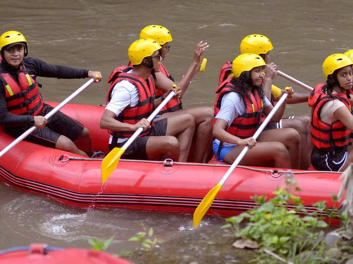 2017: After leaving the White House, they took an extended family vacation.